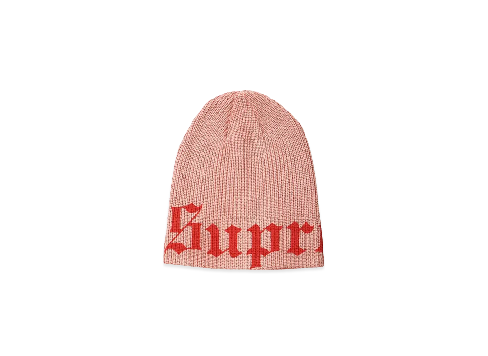 Supreme Old English Printed Beanie "Red"
