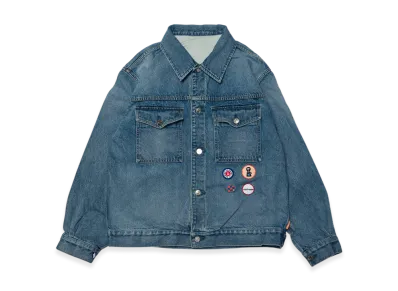 VAULTROOM EMB Patch Denim Jacket "Wash Blue"