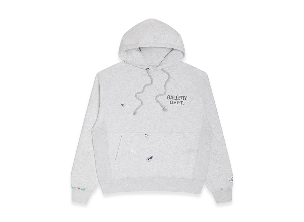 GALLERY DEPT. GD Paint Logo Hoodie "Light Heather Grey"