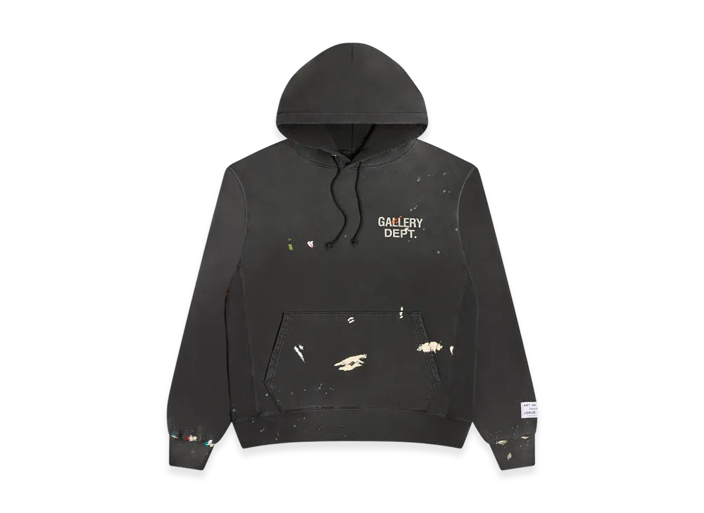 GALLERY DEPT. GD Paint Logo Hoodie "Vintage Black"