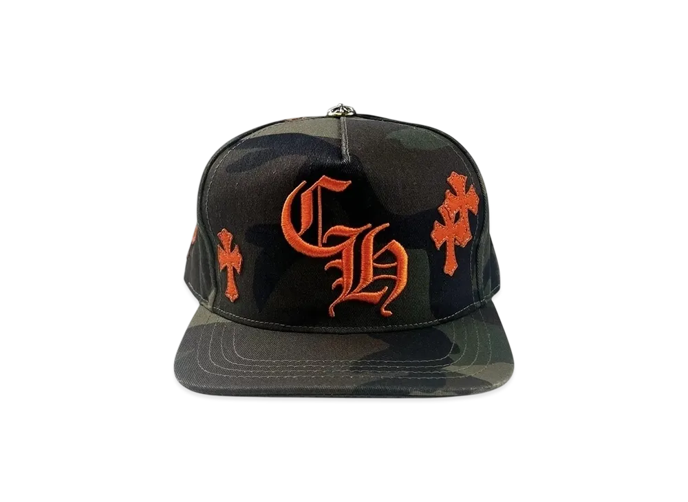 クロムハーツ CHハット クロスパッチ ベースボールキャップ "カモ/オレンジ"