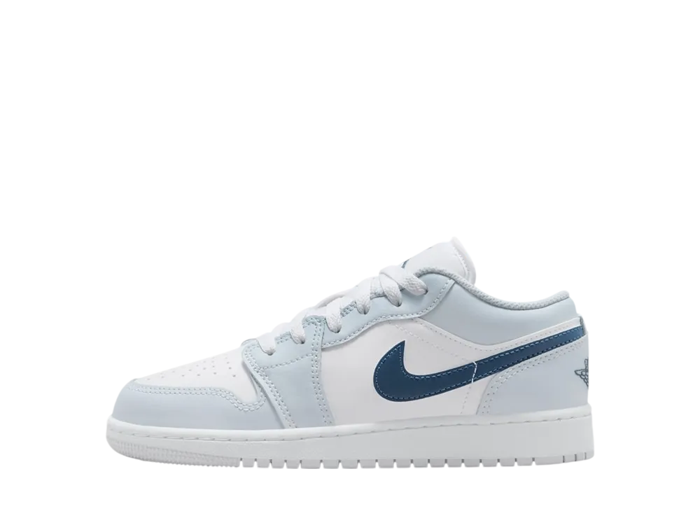 ナイキ GS エアジョーダン1 ロー "ホワイト/オーラ/スクワドロンブルー" (キッズ)