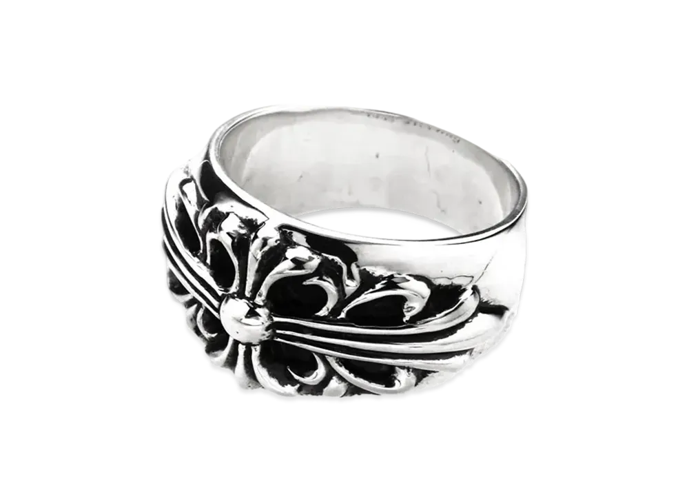 クロムハーツ フローラル クロス リング "シルバー"