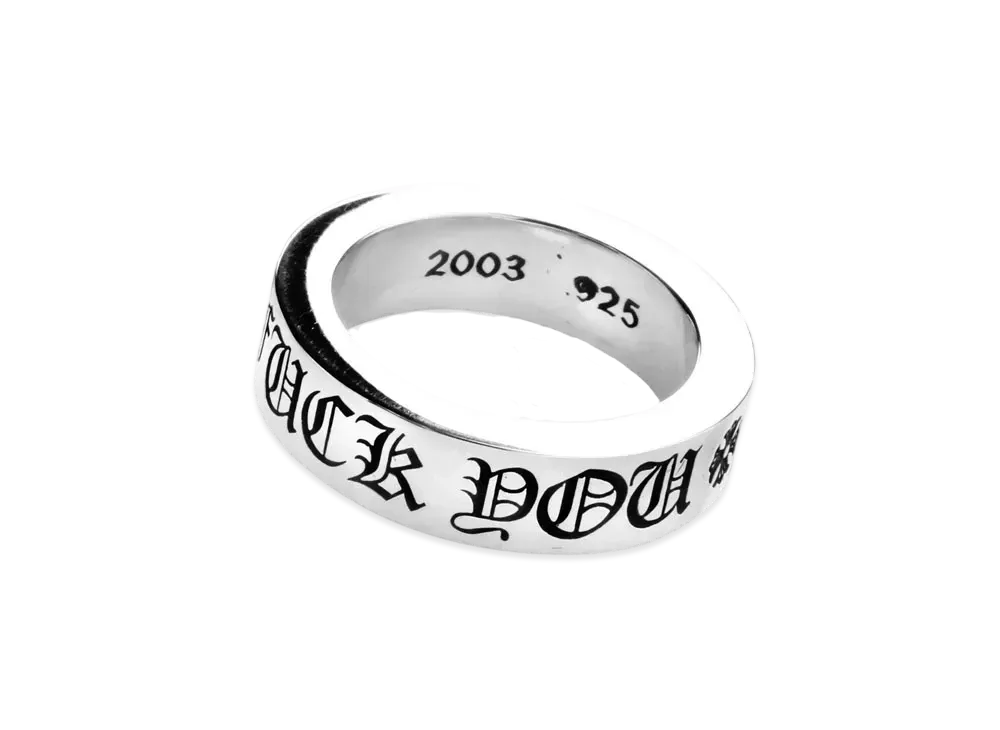 Chrome Hearts Spacer Ring 6mm Fuck You "Silver"