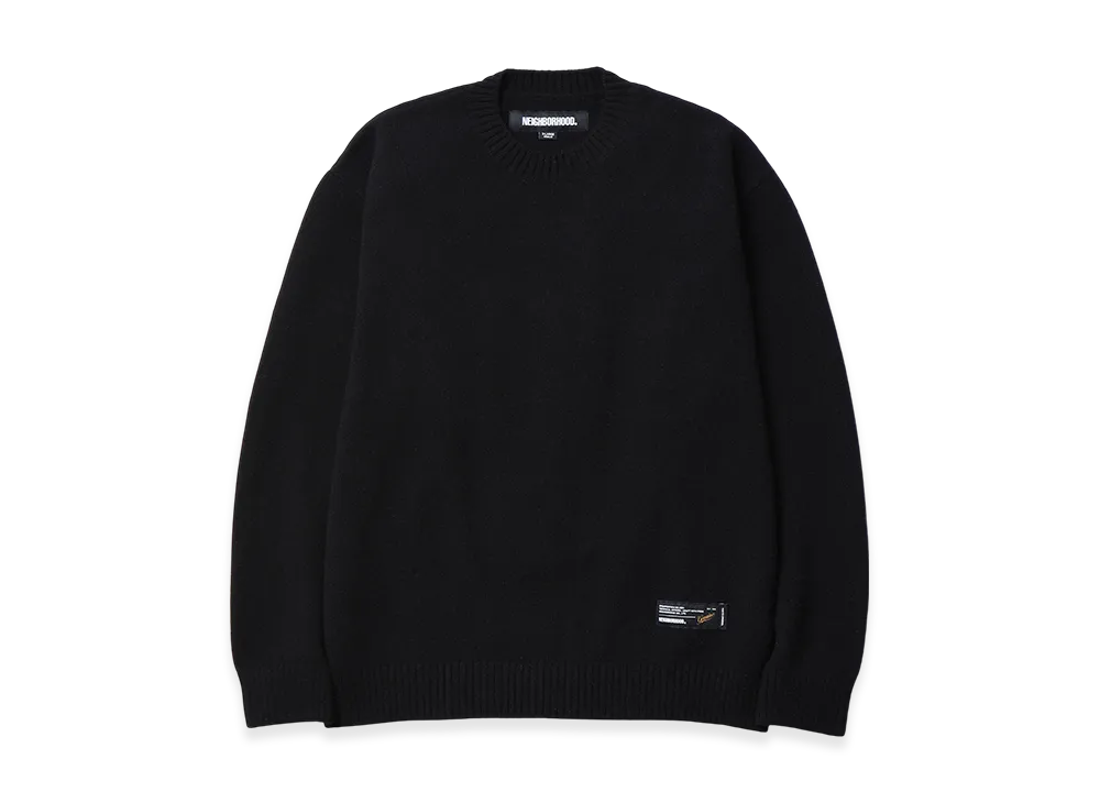 NEIGHBORHOOD Plain Crewneck Sweater "Black"