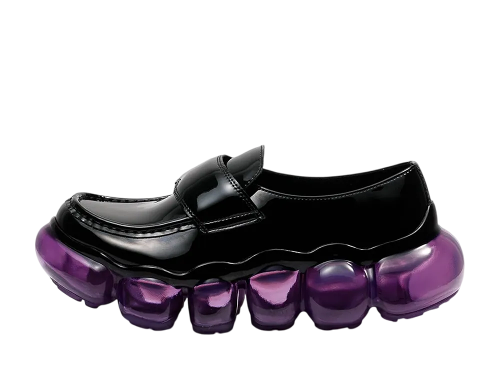グラウンズ ジュエリー ローファー "ブラックエナメル/パープル"