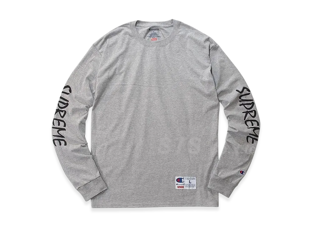 Supreme x Champion L/S Tee "Heather Grey"