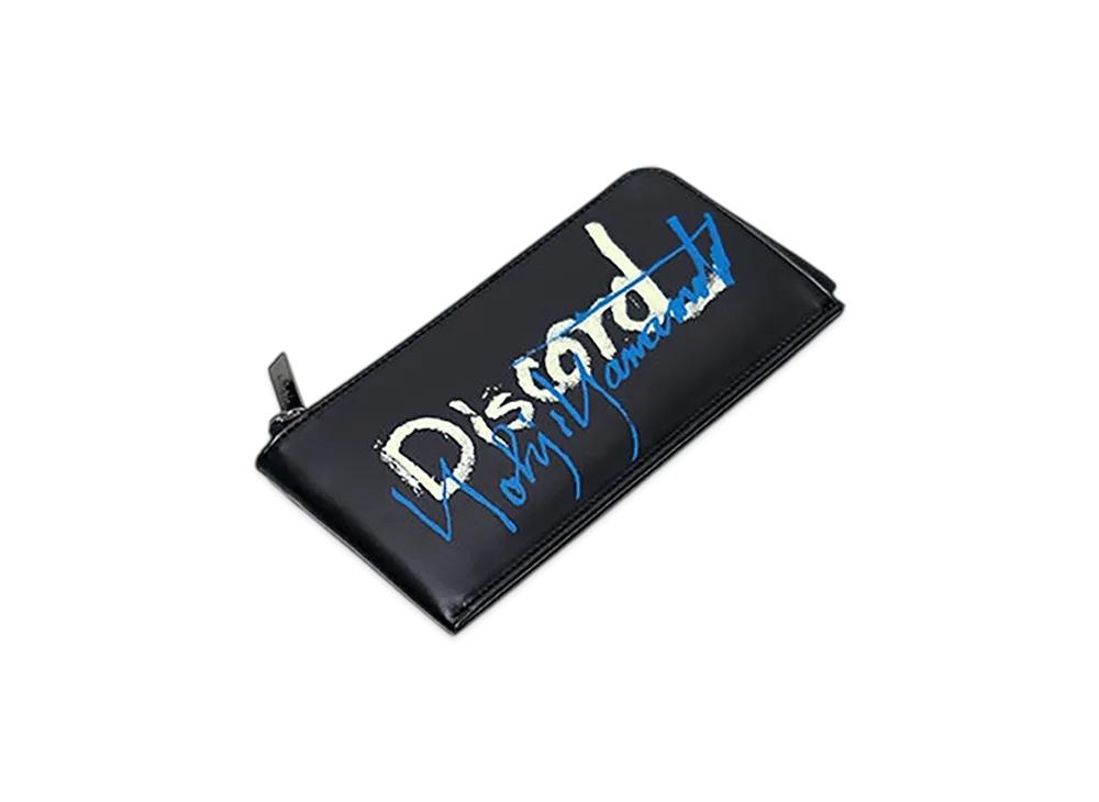Yohji Yamamoto discord Leather Long wallet "Black"