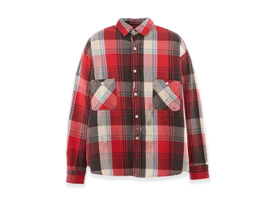 SAINT Mxxxxxx Flannel Shiirt/Check "Red/Gray"