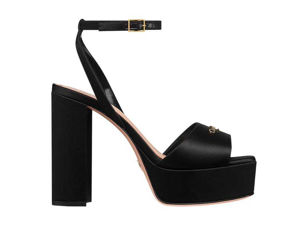 ディオール ウィメンズ D-レーン プラットフォームサンダル "ブラック"