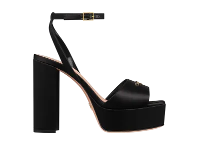 Dior Women's D-Lane Platform Sandal "Black"