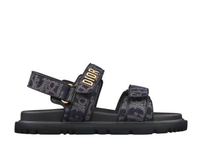 Dior Women's Dioract Sandal Dior Oblique Denim "Blue"