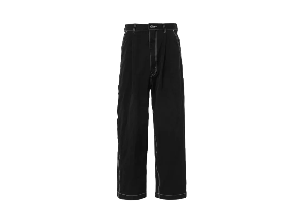 COMME des GARCONS HOMME Nylon Garment Dye Painter Pants "Black"
