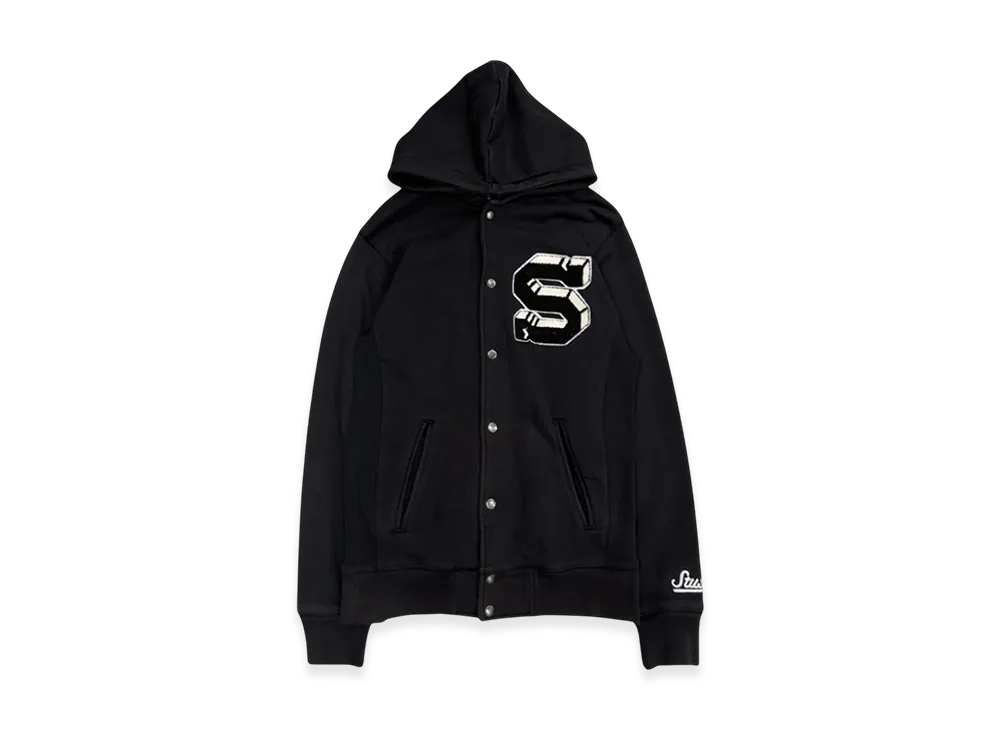 ステューシー 00’s フーデッド スタジアム ジャケット "ブラック"