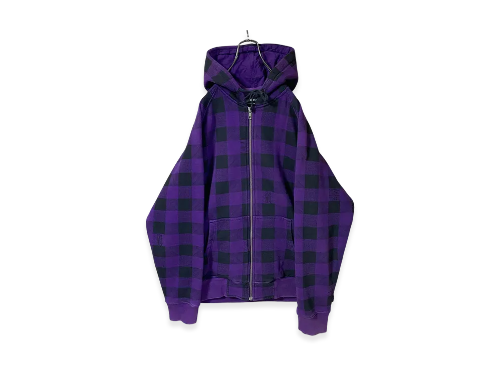 Stussy Check Zip Hoodie "Purple"