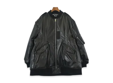 JUNYA WATANABE MAN Faux Leather Bomber Jacket "Black"