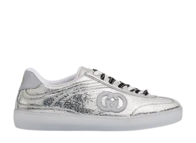 GUCCI Women's G75 Sneaker "Metallic Silver"