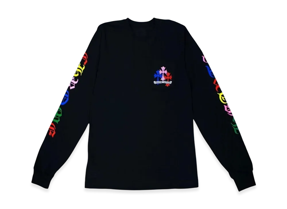 クロムハーツ マルチカラー セメタリークロス ロングスリーブ Tシャツ