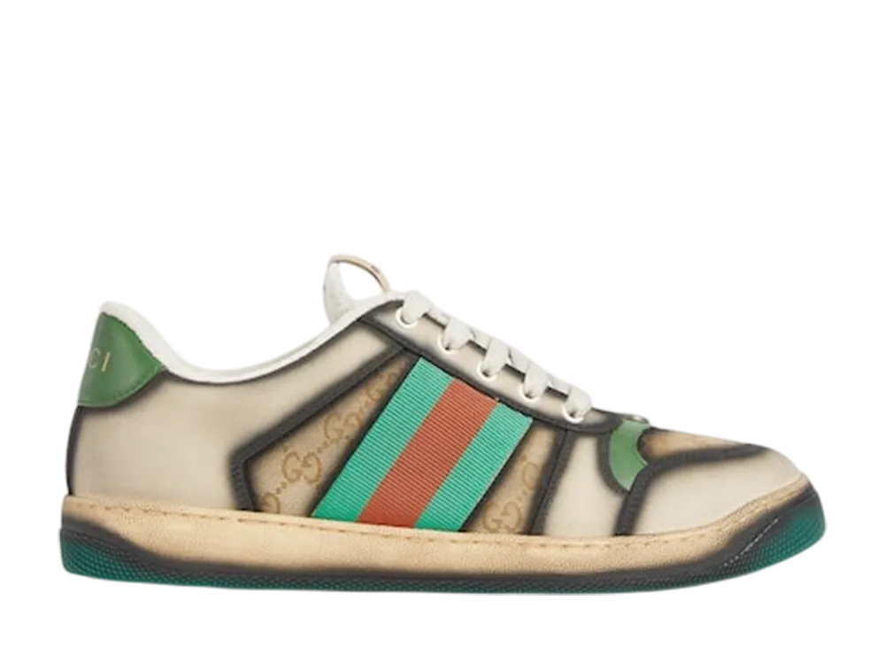 グッチ スクリーナー スニーカー "ダークブルーグラデーション/ベージュ/ダークブラウン"