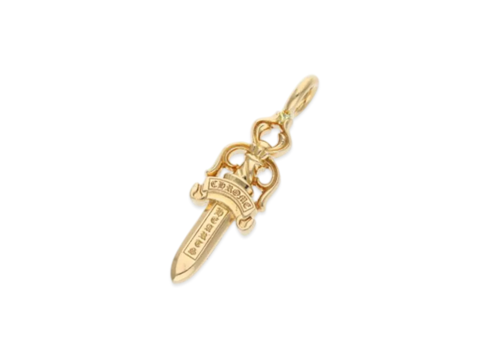 Chrome Hearts 22K Double Dagger Pendant "Yellow Gold"