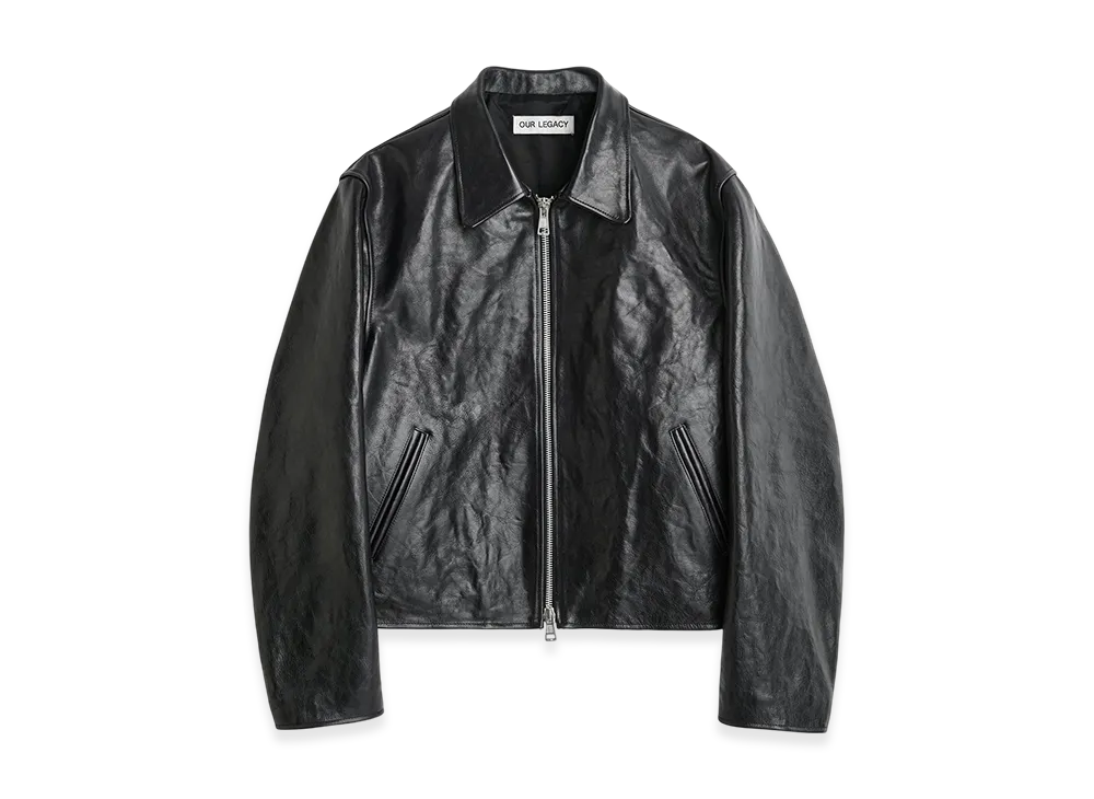 OUR LEGACY Mini Jacket "Top Dyed Black Leather"