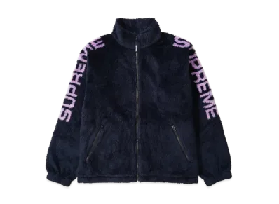 Supreme Shoulder Logo Fleece Jacket "Navy"