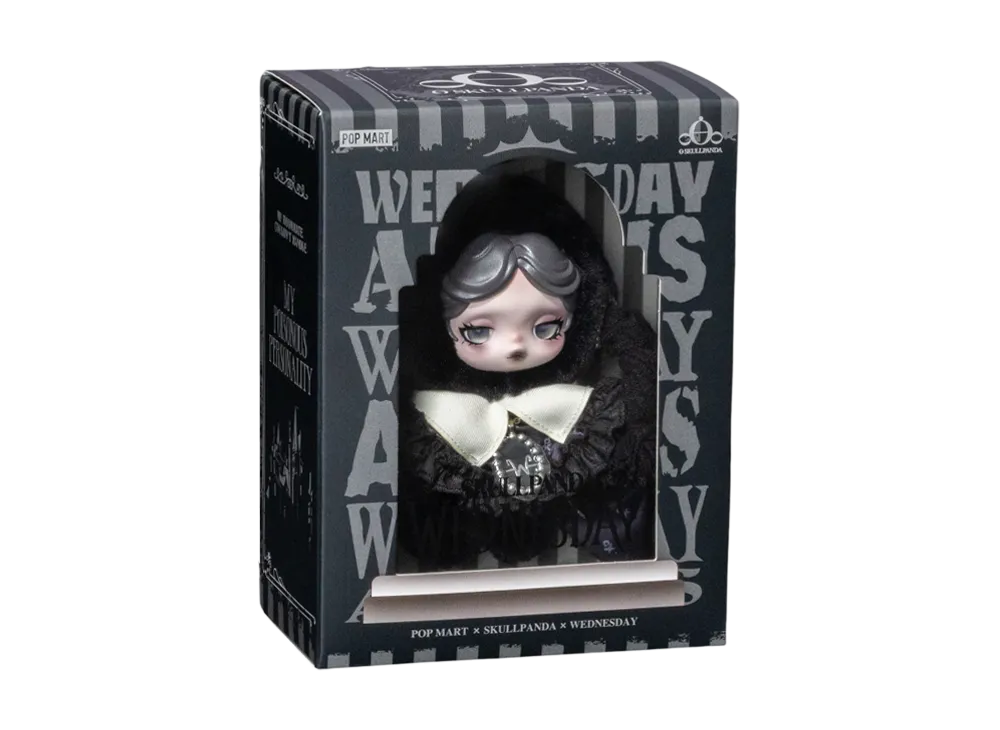 POP MART SKULLPANDA x WEDNESDAY PLUSH (CLASSIC DRESS VERSION)