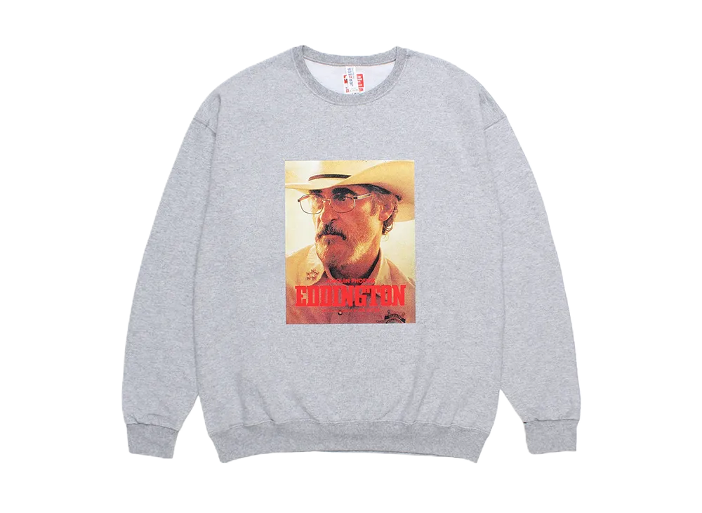 WACKO MARIA x EDDINGTON Crew Neck Sweat Shirt "Gray"