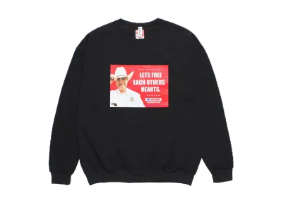 WACKO MARIA x EDDINGTON Crew Neck Sweat Shirt "Black"
