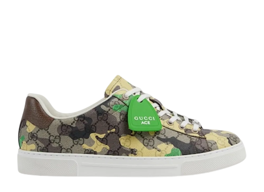 グッチ エース ウェブ ストライプ スニーカー "グリーン/イエロー"