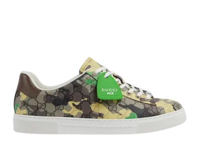 GUCCI Ace Web Stripe Sneaker "Green/Yellow"
