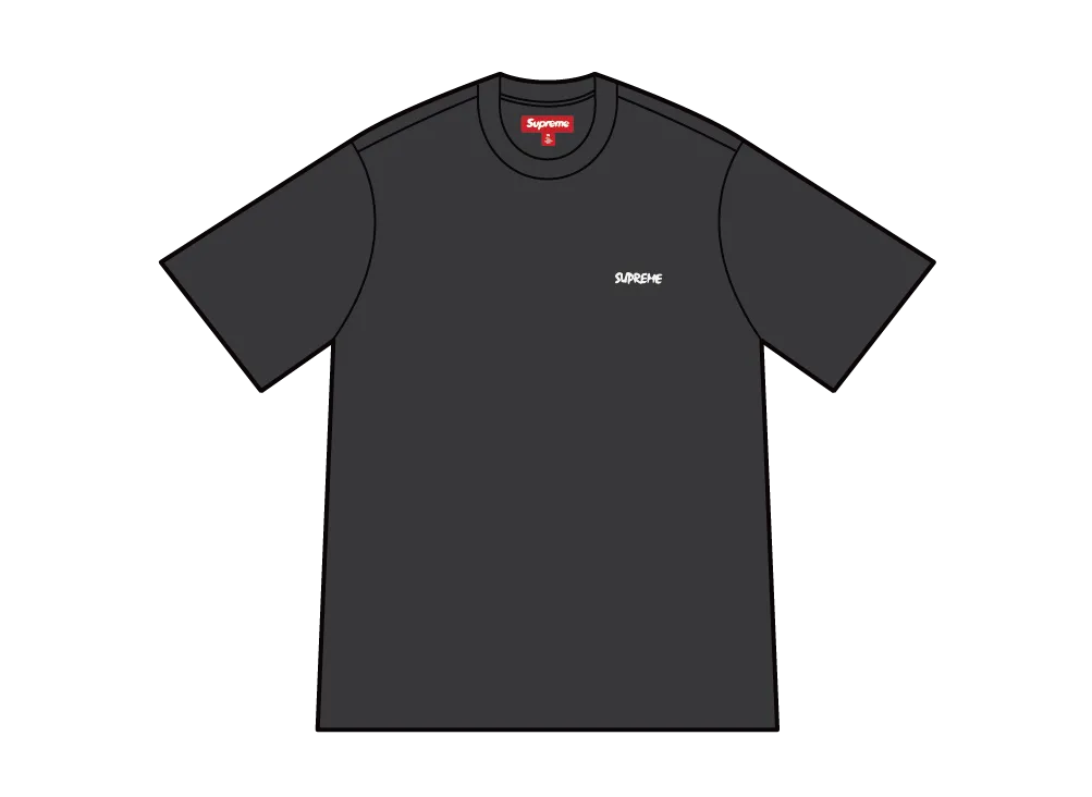 シュプリーム ウォッシュド ショートスリーブ トップ "ブラック"