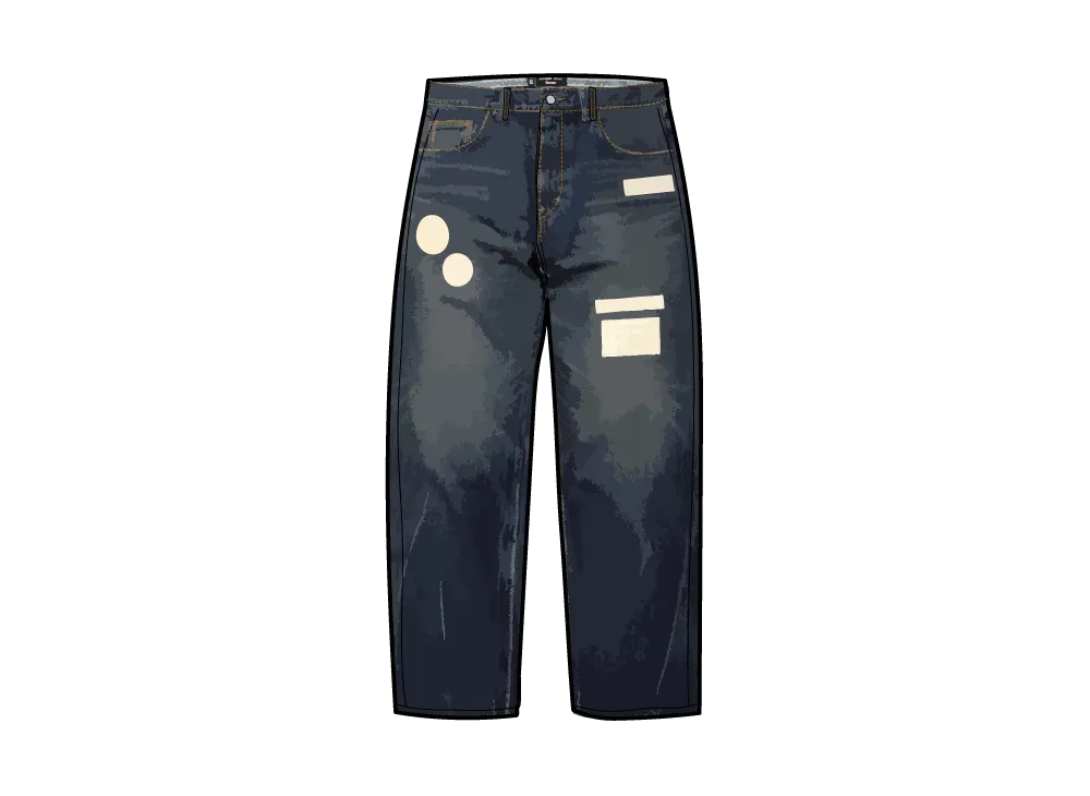 Supreme x Number (N)ine Patches Loose Fit Jean 