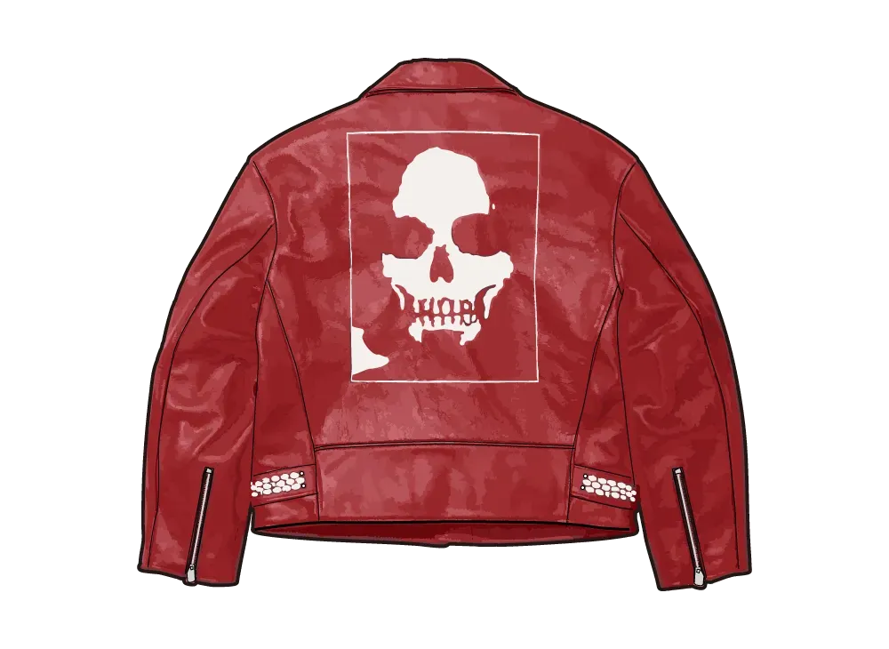 Supreme x Number (N)ine x Schott Perfecto Leather Jacket "Red"