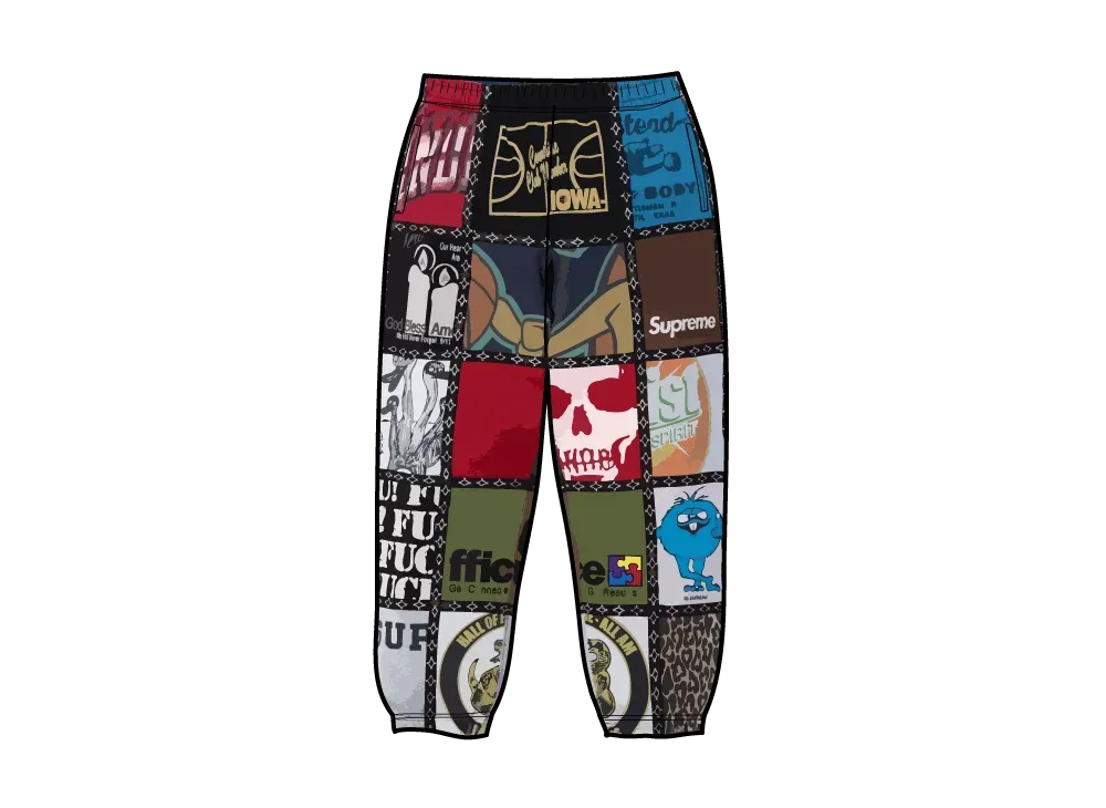 Supreme x Number (N)ine Patchwork Sweatpant "Multi"