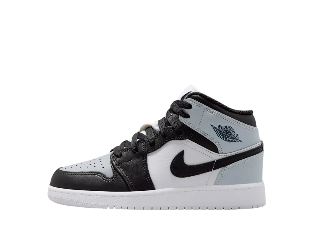 ナイキ GS エアジョーダン1 ミッド "ブラック/オーラ/スクワドロンブルー" (キッズ)