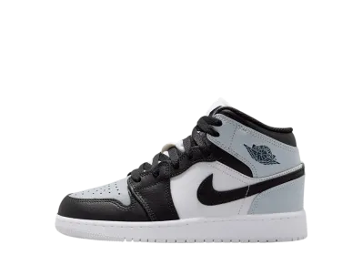 Nike GS Air Jordan 1 Mid "Black/Aura/Squadron Blue"