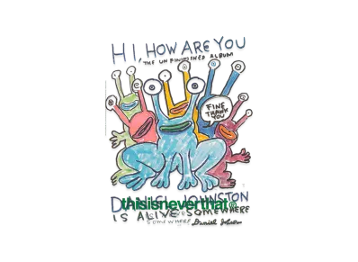 thisisneverthat x Daniel Johnston Frogs Risograph Poster "Multi"