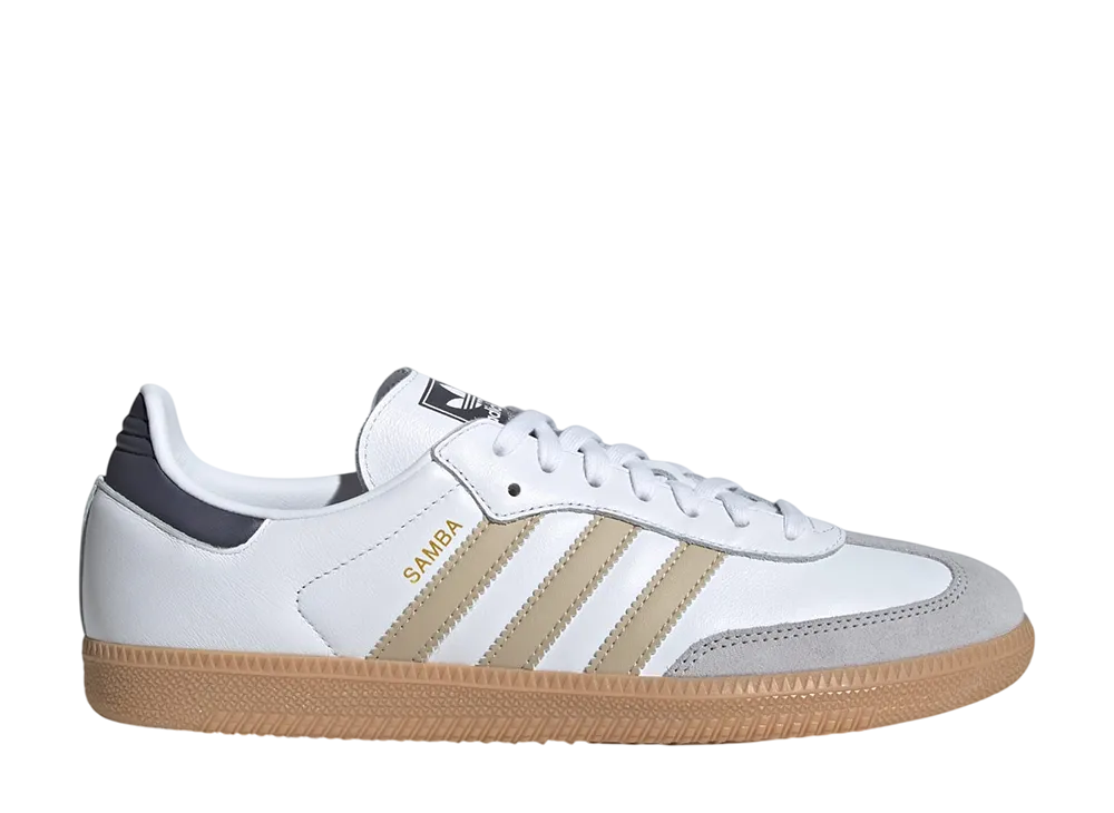 adidas Samba OG "Cloud White/Stone Khaki/Gum"