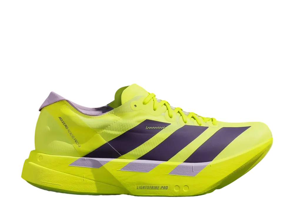 adidas Adizero Adios Pro 4 "Solar Yellow/Aurora Plum"