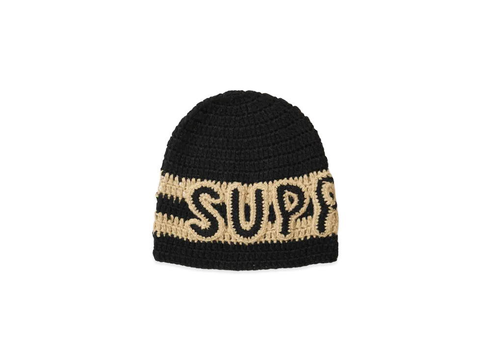 新品今季シュプリームSupreme Crochet Logo Beanie完売 Supreme Crochet Logo Beanie (FW25) - $68