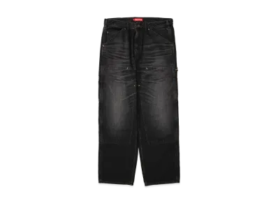 Supreme Worn Double Knee Denim Painter Jean "Washed Black"