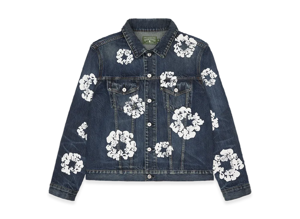 DENIM TEARS Cotton Wreath Denim Jacket "Dark Wash"