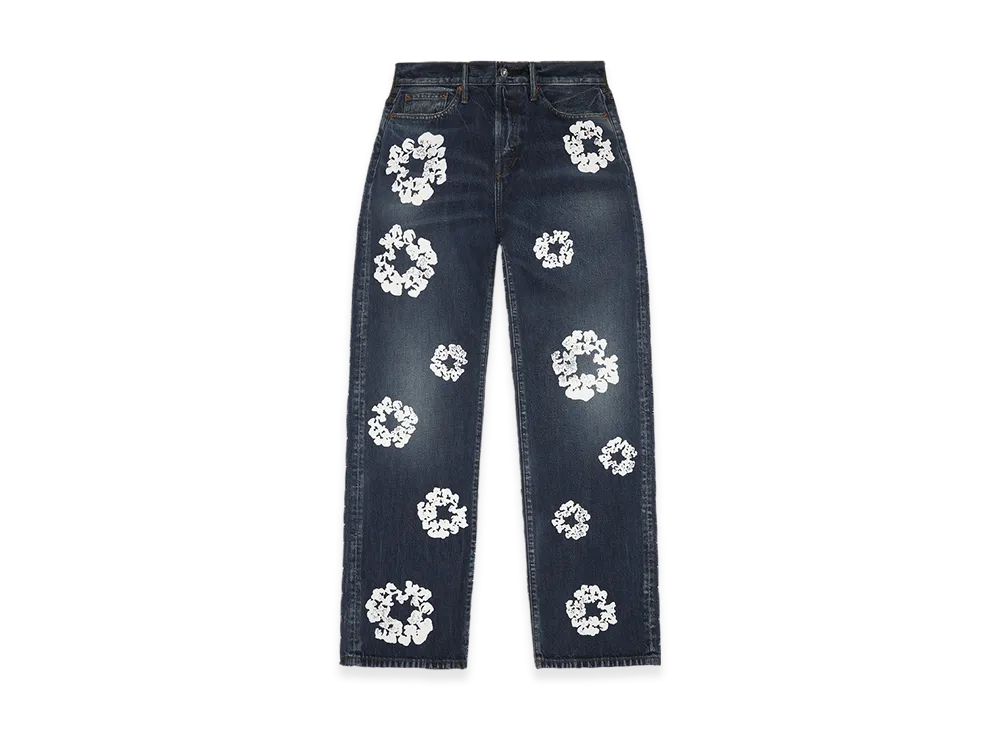 DENIM TEARS Baggy Cotton Wreath Denim Pant "Dark Wash"