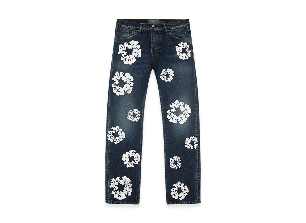 DENIM TEARS Straight Cotton Wreath Denim Pant "Dark Wash"