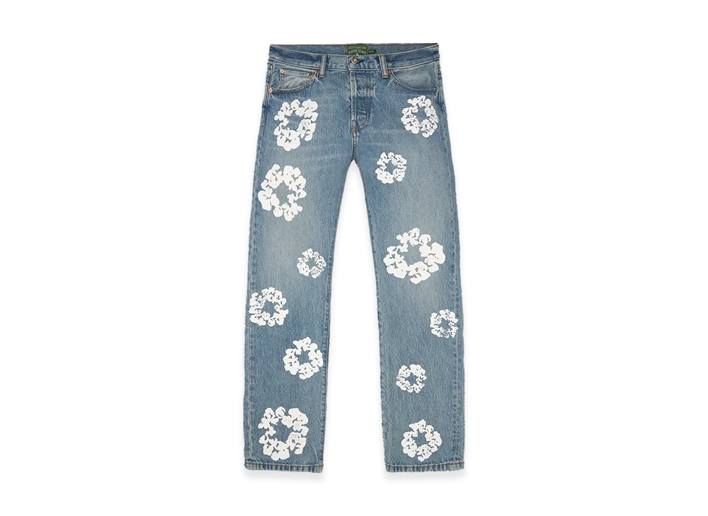 DENIM TEARS Straight Cotton Wreath Denim Pant "Light Wash"