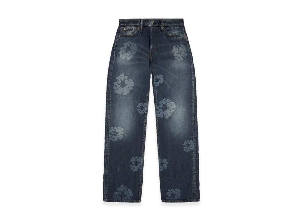 DENIM TEARS Baggy Laser Cotton Wreath Denim Pant "Dark Wash"