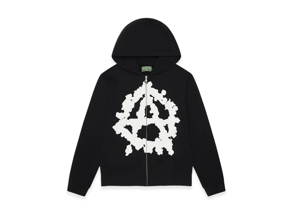 DENIM TEARS Anarchy Zip Hoodie "Black"