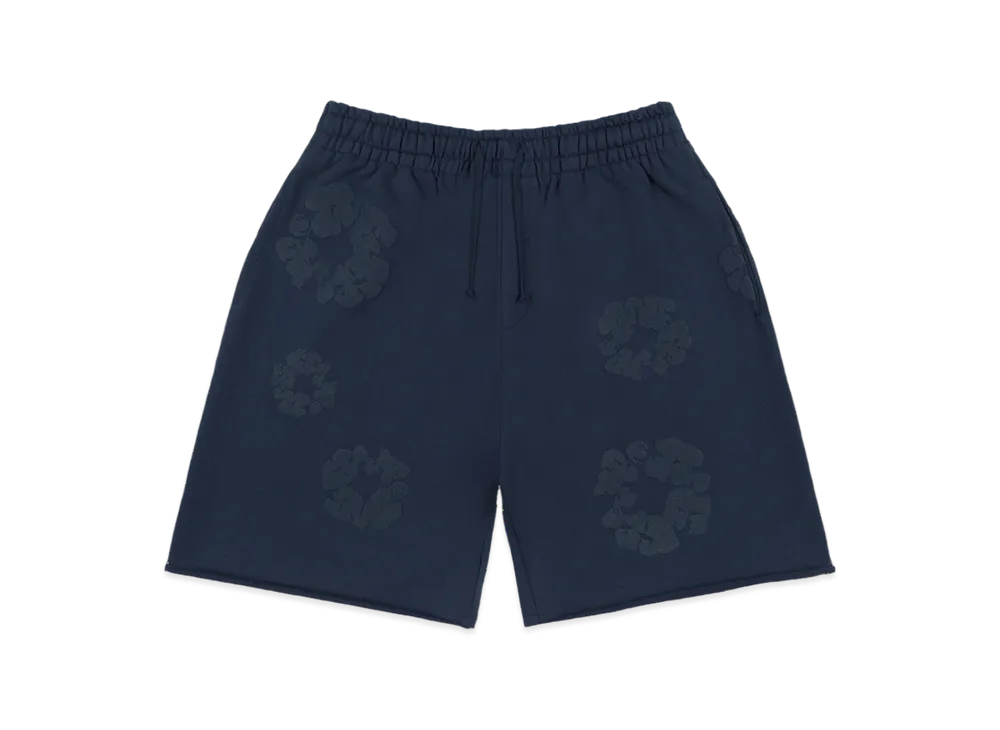 DENIM TEARS Mono Cotton Wreath Sweatshorts "Navy"