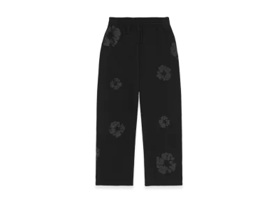 DENIM TEARS Mono Cotton Wreath Baggy Sweatpants "Black"